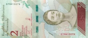 Billet 2 Bolivar Venezuelien VES 2018 r