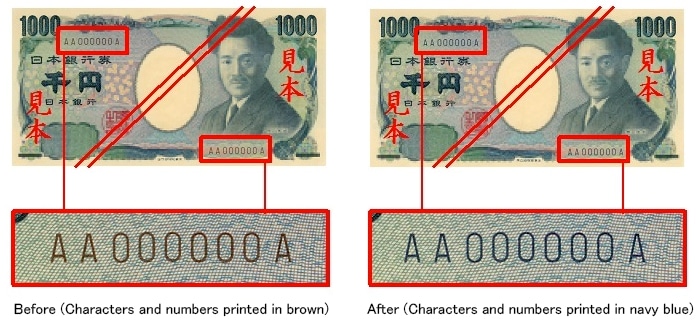 Nouvelle couleur pour les numéros de série
