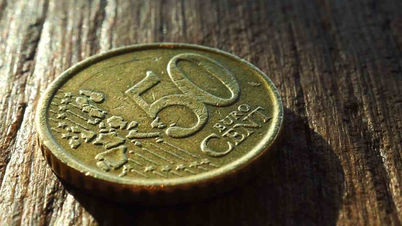 pièce 50 centimes euros en or nordique