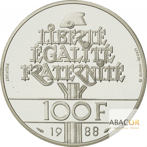 Pièce 100 Francs Fraternité 1988
