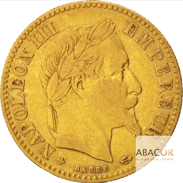 10 francs or napoleon iii tete lauree
