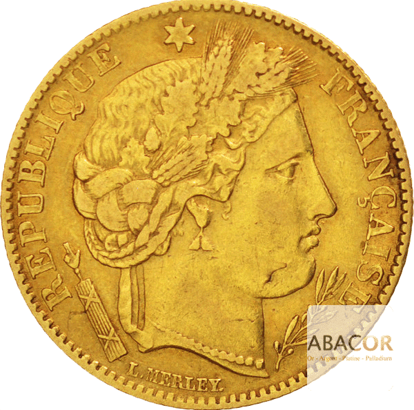10 francs or ceres deuxieme republique