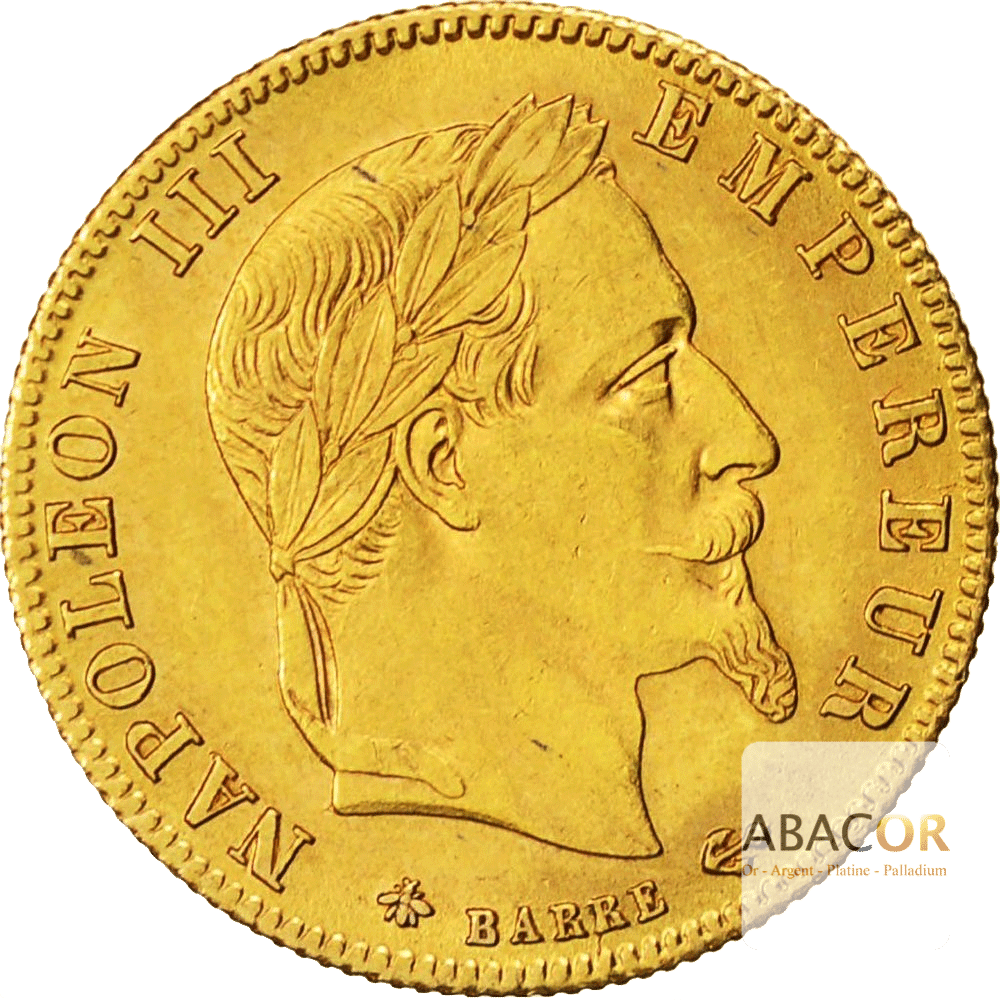 5 francs or napoleon iii tete lauree