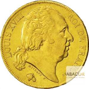 20 Francs Or Louis XVIII Buste Nu