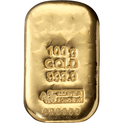 Lingot d'Or de 100 Grammes