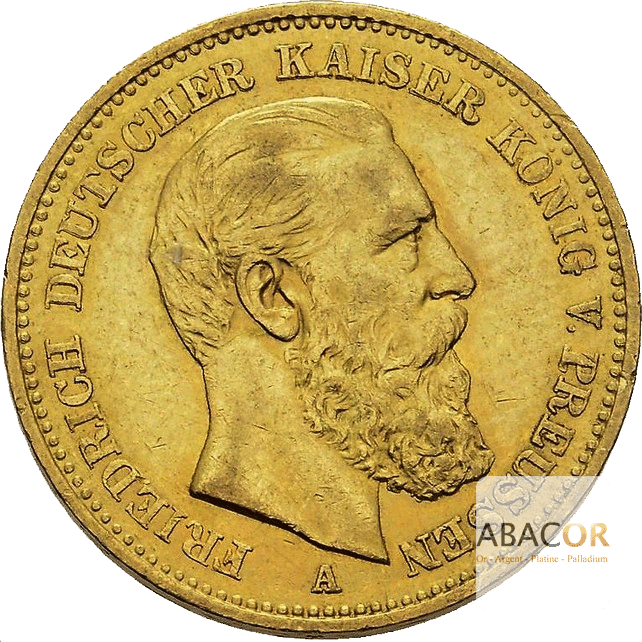20 Mark Or Friedrich III Prusse