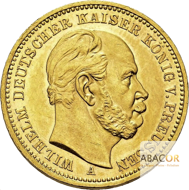 20 Mark Or Wilhelm I Prusse