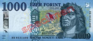  1000 Forint Hongrie 2018