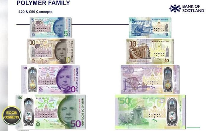 Billets Livres Ecossaises Polymère Bank Of Scotland 2018