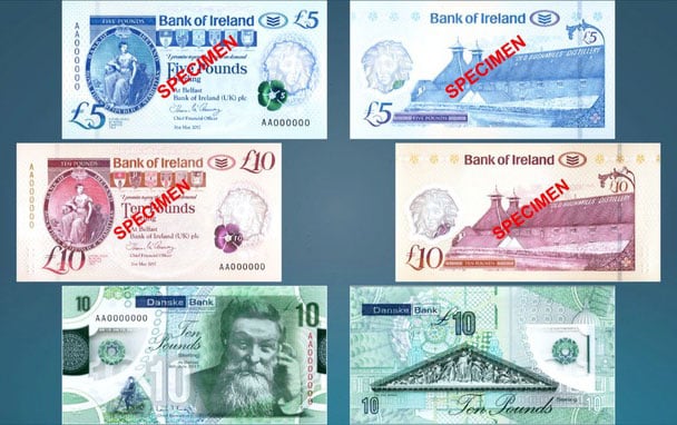 Nouveaux billets d'Irlande du Nord en Polymère 2018