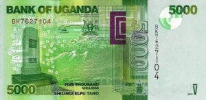 Billet 5000 Shillings Ouganda UGX recto