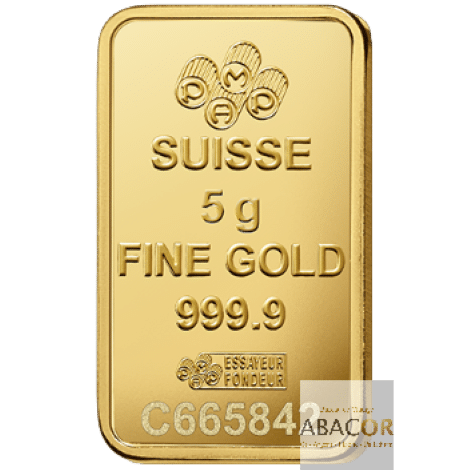 Lingot Or PAMP 5 Grammes Frappé