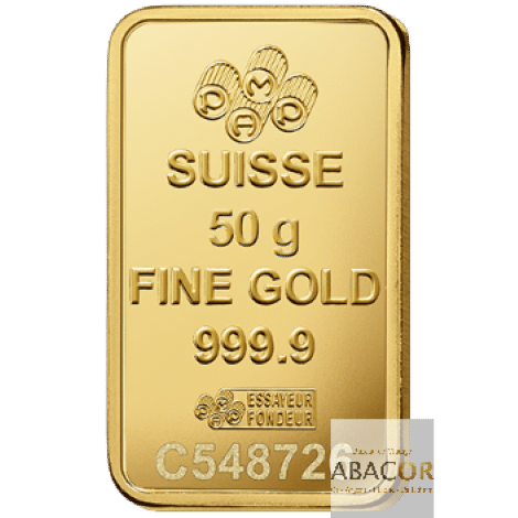 Lingot Or PAMP 50 Grammes Frappé