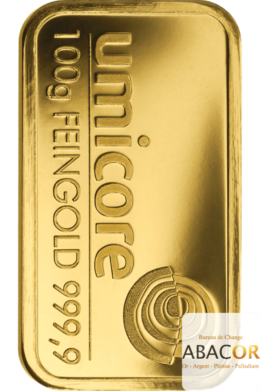 Lingotin Or Umicore 100 Grammes