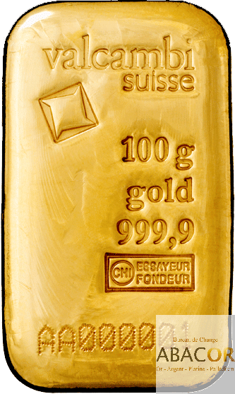 lingot or valcambi 100 grammes
