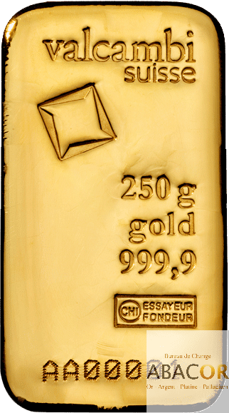 lingot or valcambi 250 grammes