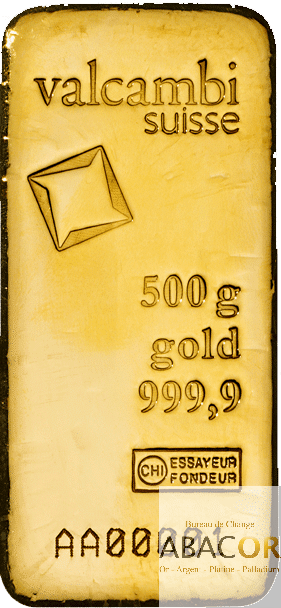 lingot or valcambi 500 grammes
