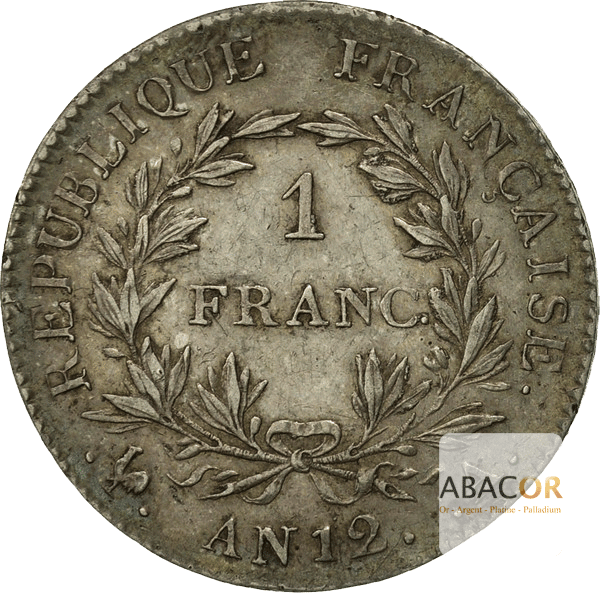 1 Franc Argent Bonaparte Premier Consul