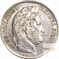 1 Franc Argent Louis Philippe Tête Laurée