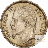 1 Franc Argent Napoléon III Tête Laurée