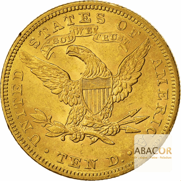 10-Dollars-US-Or-1866-1907-Liberty-In-God-We-Trust-revers.png Pièce d'Or 10 Dollars Liberty