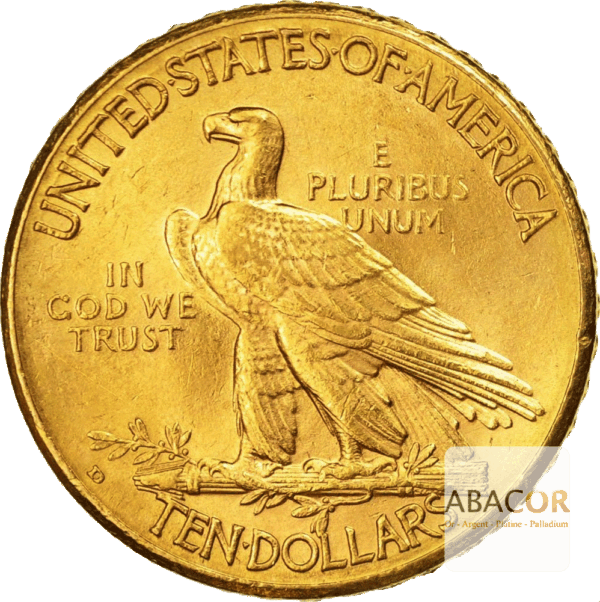 Pièce d'Or 10 Dollars Tête d'Indien