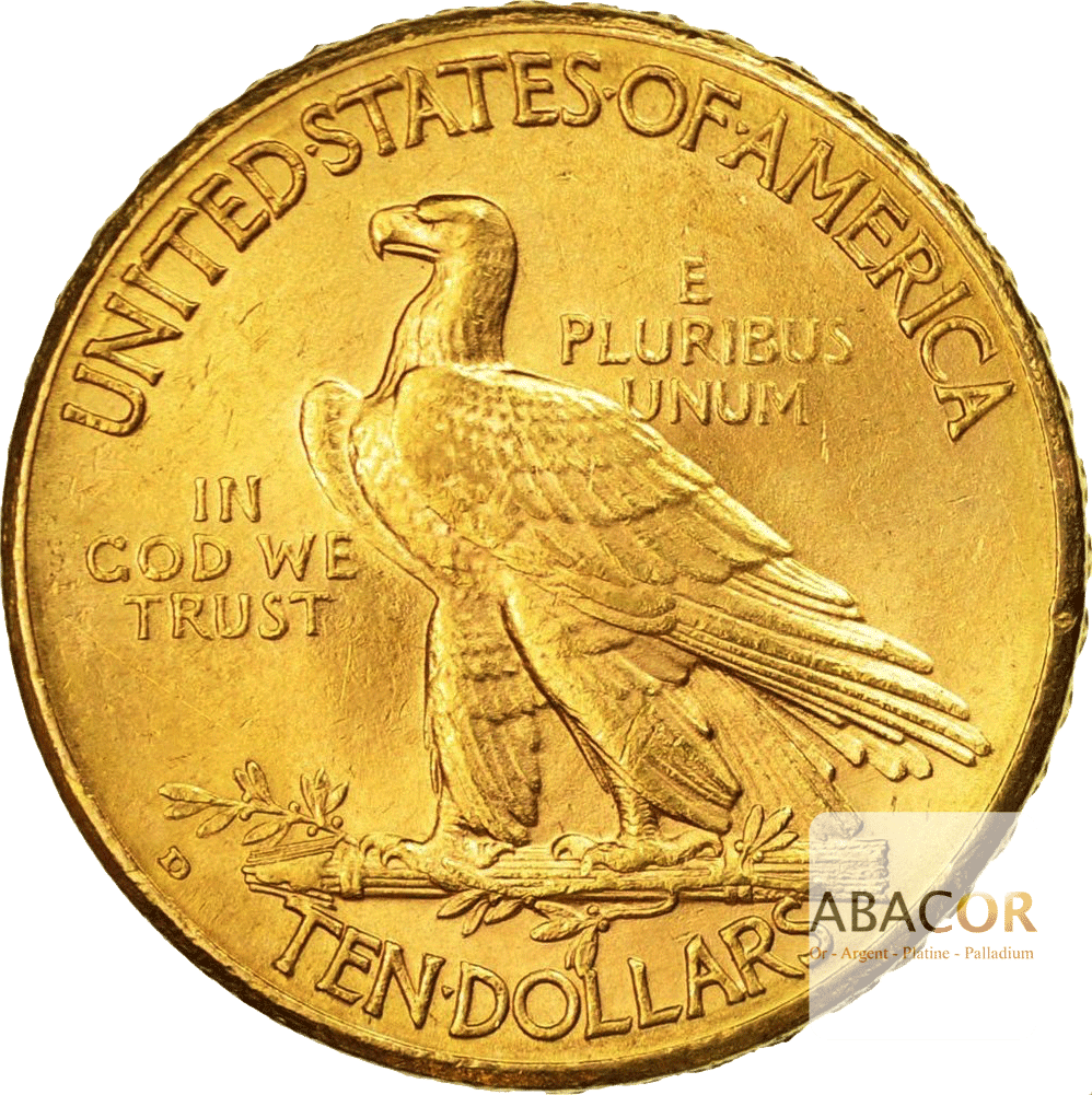 Pièce d'Or 10 Dollars Tête d'Indien