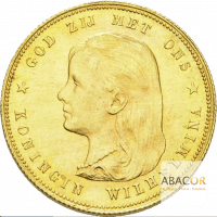 10 Florins Or Wilhelmina Jeune