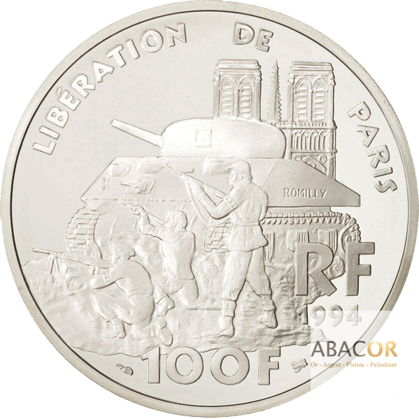 100 Francs Argent Libération de Paris