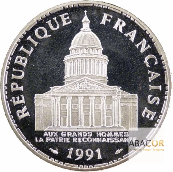 100-Francs-Argent-Pantheon-Belle-Epreuve-avers.png 100 Francs Panthéon Belle Épreuve