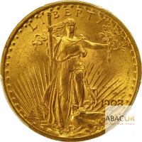 20 Dollars Or Saint-Gaudens 1907 à 1908