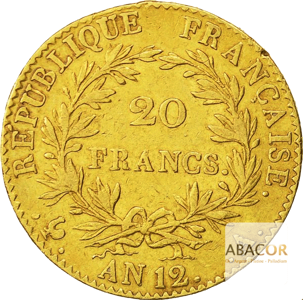 20 Francs Or Bonaparte Premier Consul