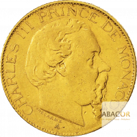 20 Francs Or Charles III de Monaco 1878 & 1878