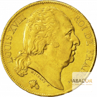 20 Francs Or Louis XVIII Buste Nu