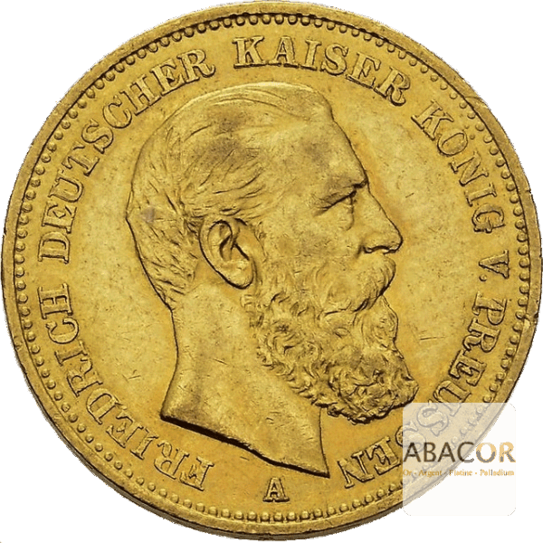 20 Mark Or Friedrich III Prusse