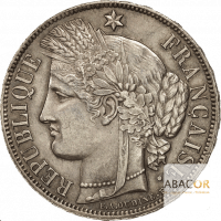 5 Francs Argent Cérès Avec Légende 1870