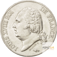 5 Francs Argent Louis XVIII Buste Nu