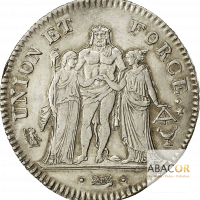 5 Francs Argent Union et Force Consulat