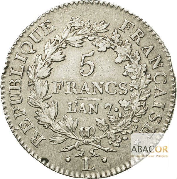 5 Francs Union et Force du Directoire