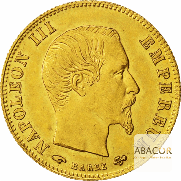 5 Francs Or Napoléon III Tête Nue
