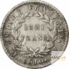 Demi Franc Argent Napoléon Ier Tête Laurée Revers Empire