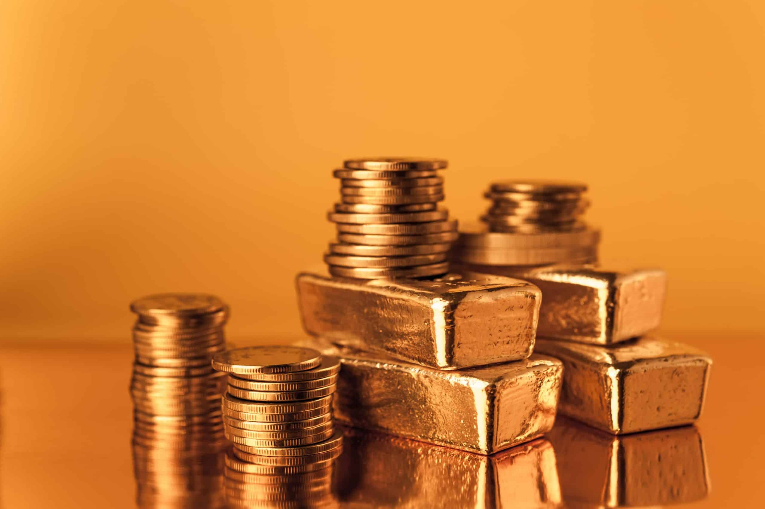 lingots d'or et pièces d'or