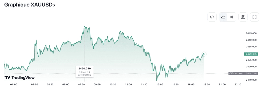 prix de l'or nouveau sommet historique