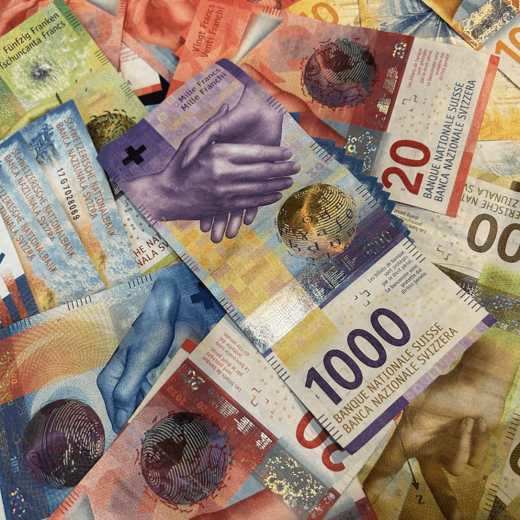 changer franc suisse euro - billets francs suisses