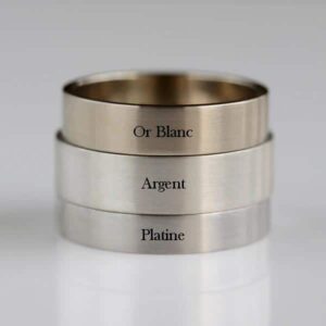 Différences de couleurs entre l'Or blanc, le Platine et l'Argent